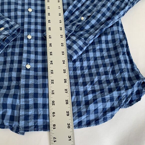 J Crew Shirt Men XL Blue Plaid Check Button Down 100% Cotton Slim Preppy Career - Picture 6 of 7